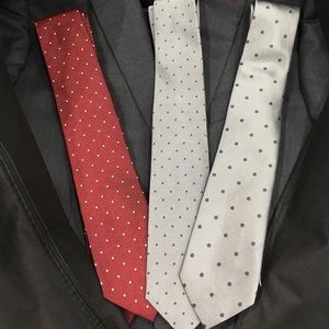 Men’s Indochino Grey Polka Dot Tie